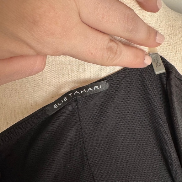 Elie Tahari Long Sleeve Black Dress - Picture 6 of 8